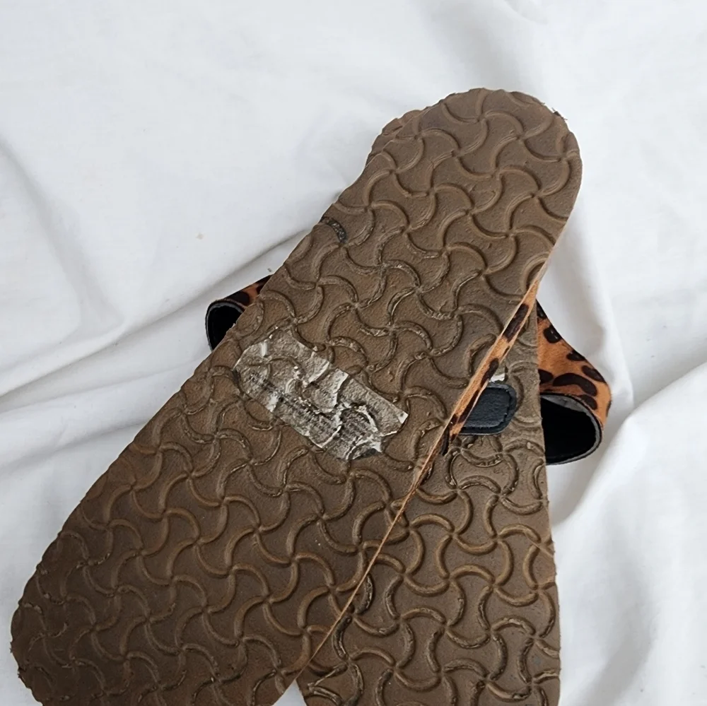 Massimo‎ Birk style cheetah sandals 10